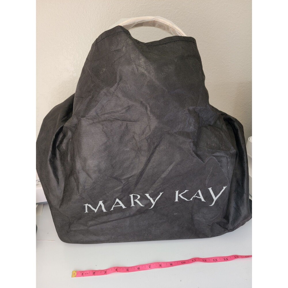 Mary Kay Black Ivory Cosmetic Makeup Travel Bag Organizer Case w/ Storage Cover